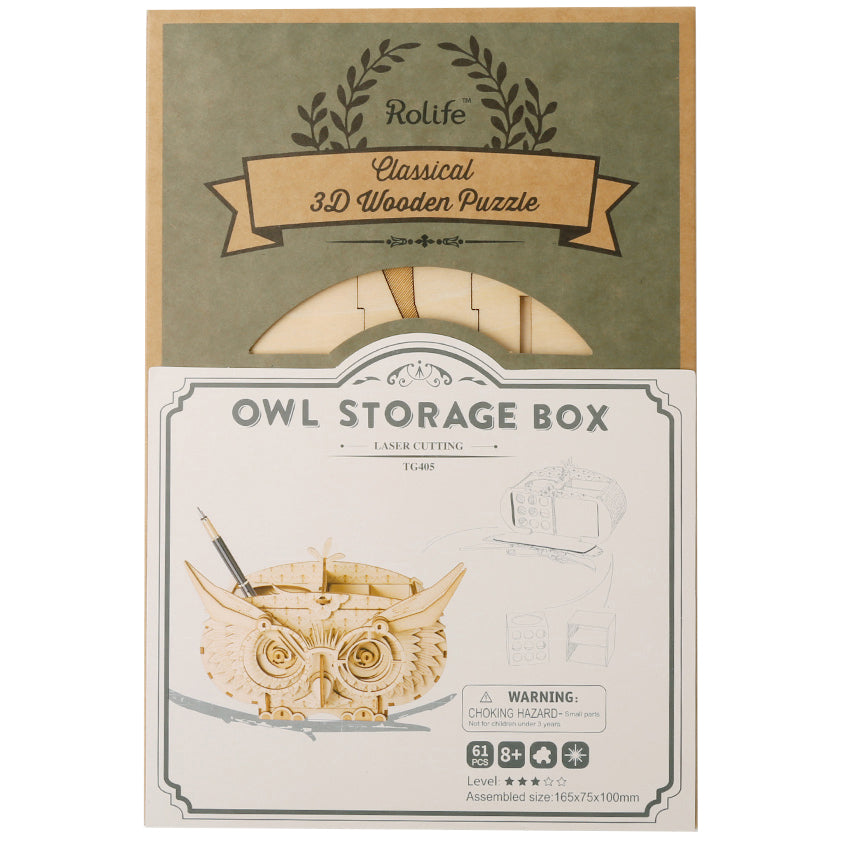 Robotime Owl Storage Box TG405