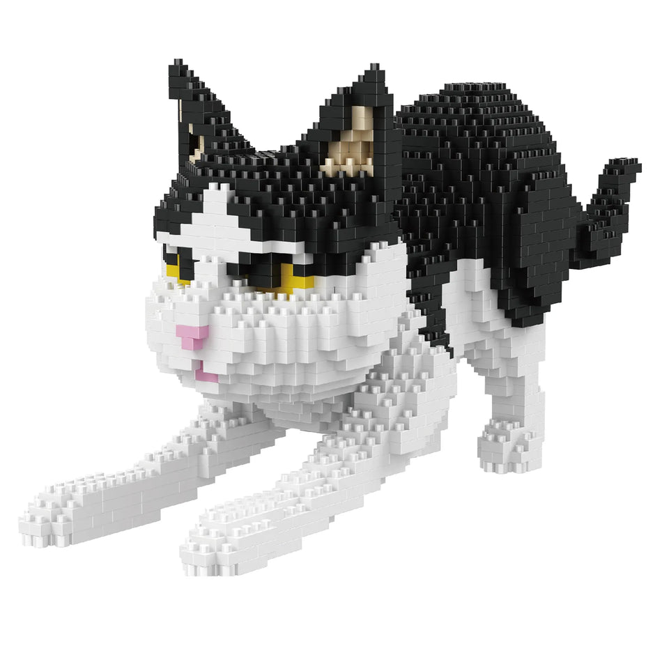 Produktfoto der Balody Miniblocks schwarz-weiße Katze